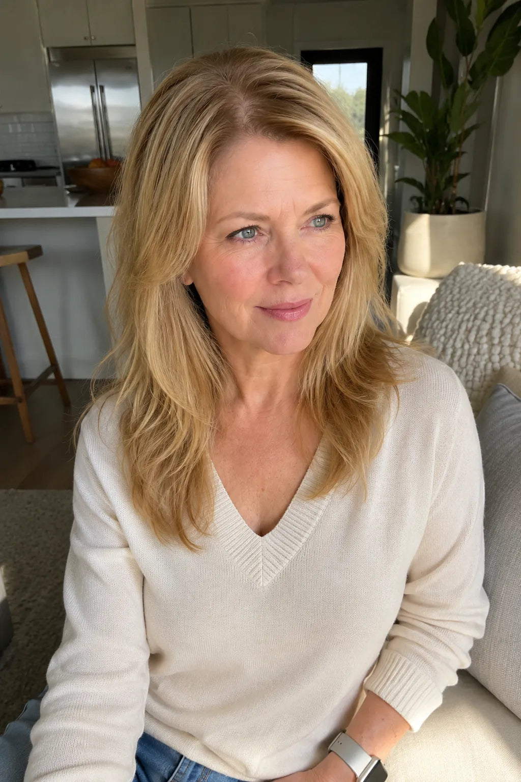 Woman with blonde hair