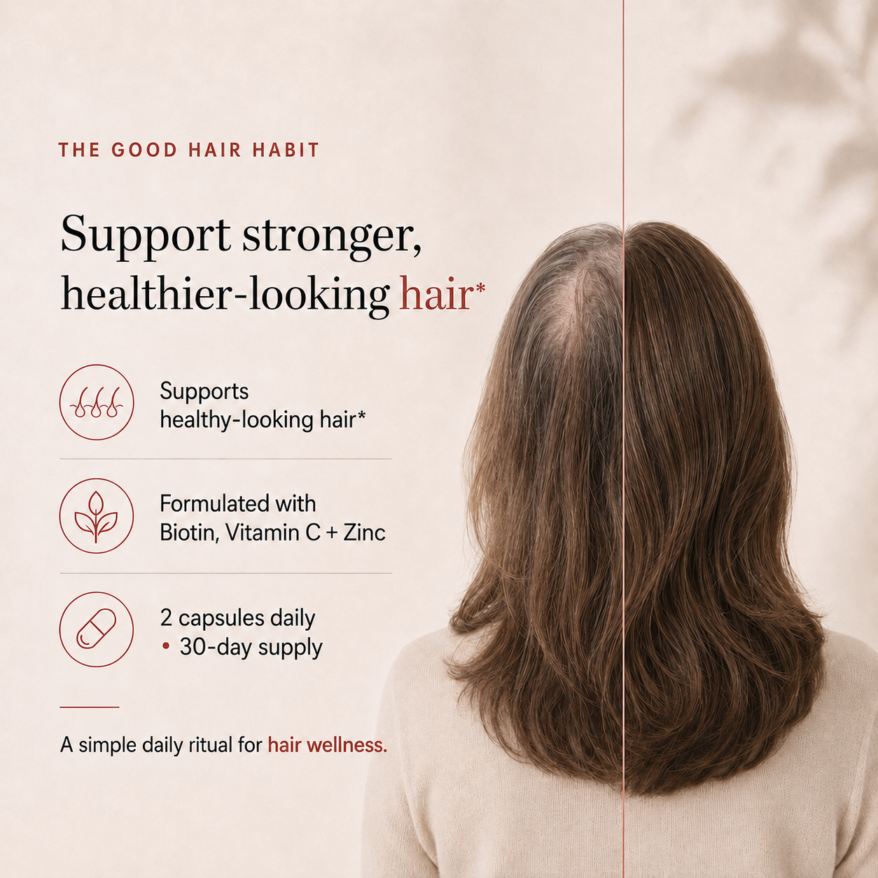 Hair Vitality Boost capsules by Root Comes First